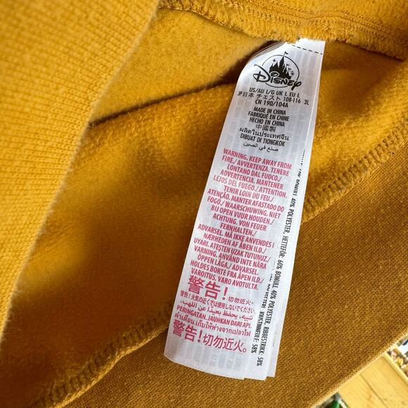 Disney World 50th Anniversary Hoodie Men’s L Unisex Yellow Mickey Castle 2021 - Picture 7 of 10